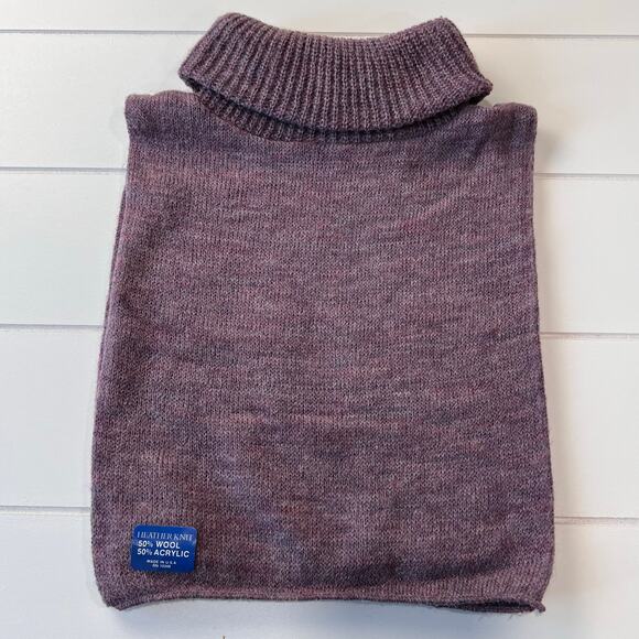 Vintage women’s purple Heather Dickie turtleNeck Sweater wool blend USA Made - Picture 1 of 4